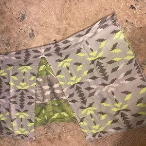 Grey lime green cape